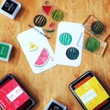 画像をギャラリービューアに読み込む, すいかの多色スタンプ(アクリル付) -超再現クリアスタンプ TO-MEI HAN -