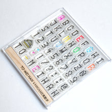 画像をギャラリービューアに読み込む, 押すだけでスコアボード風タイトルに「レトロGAME英数字」　TO-MEI HAN
