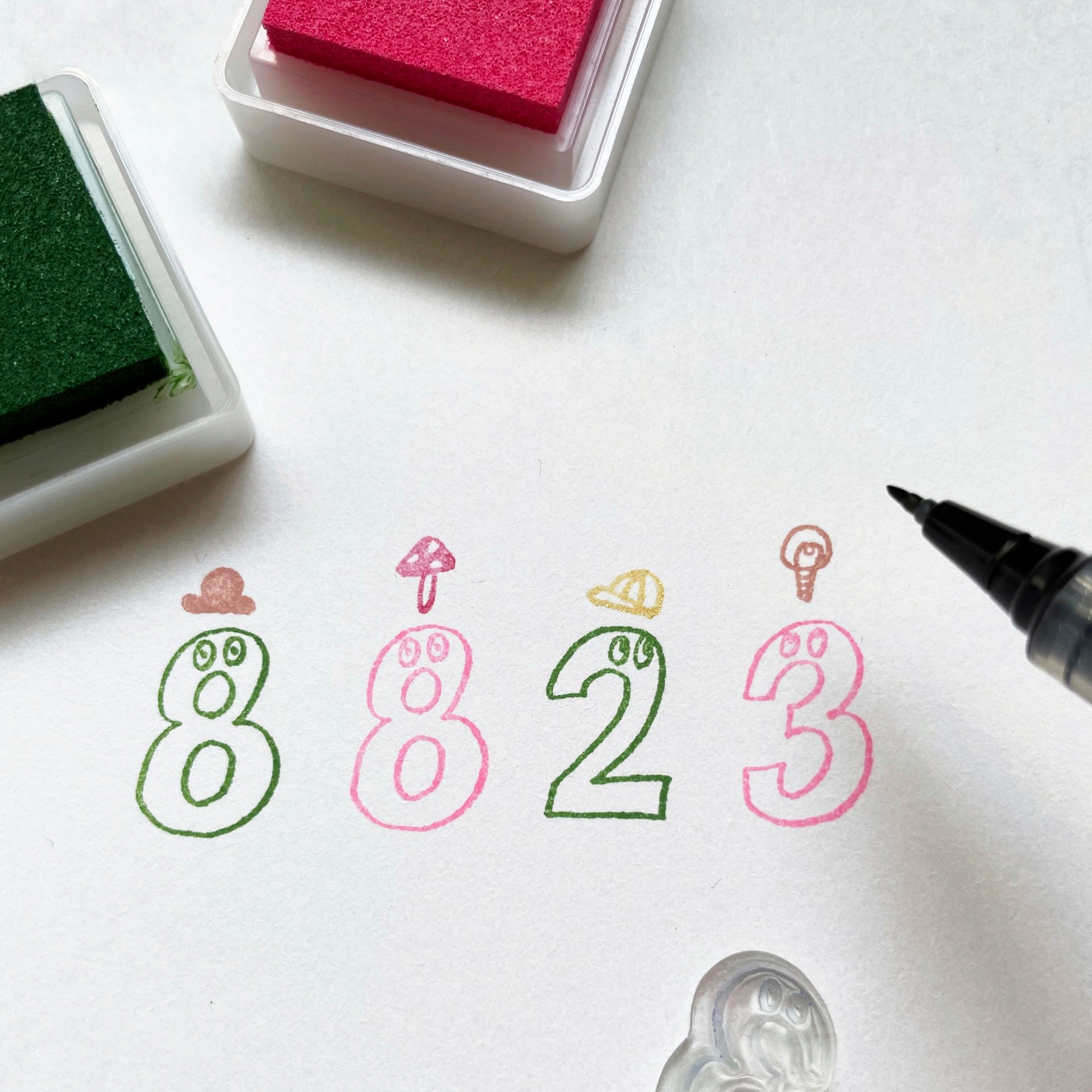 かわいい！数字のスタンプ 「 TO-MEI HAN はんこ10きょうだい
